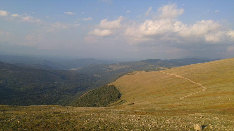 Looking back towards Rollinsville way down in that valley..